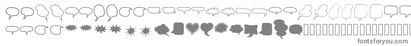 Alin Speech Bubbles 2 Font – Gray Fonts on White Background