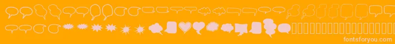 Alin Speech Bubbles 2 Font – Pink Fonts on Orange Background