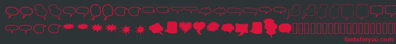 Alin Speech Bubbles 2 Font – Red Fonts on Black Background