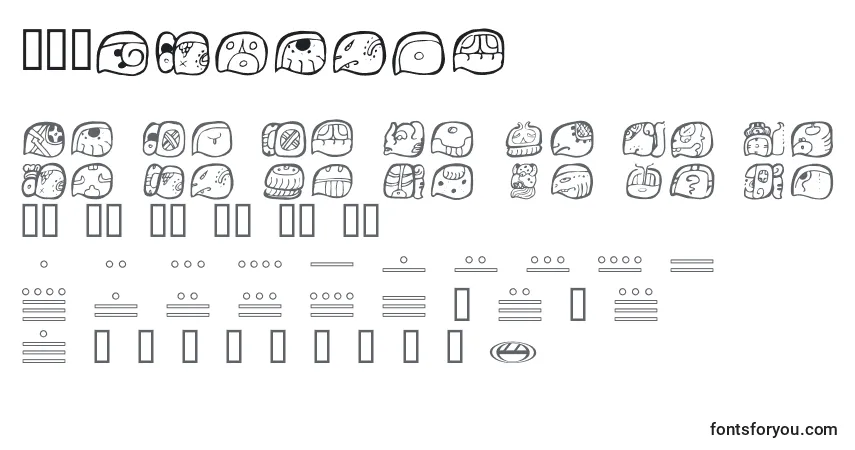 Schriftart WuujItalic – Alphabet, Zahlen, spezielle Symbole