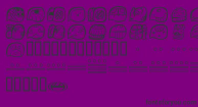 WuujItalic font – Black Fonts On Purple Background