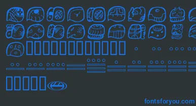 WuujItalic font – Blue Fonts On Black Background