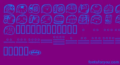 WuujItalic font – Blue Fonts On Purple Background