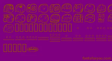 WuujItalic font – Brown Fonts On Purple Background