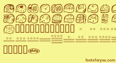 WuujItalic font – Brown Fonts On Yellow Background