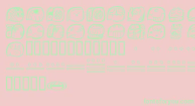 WuujItalic font – Green Fonts On Pink Background