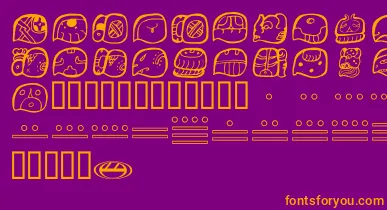 WuujItalic font – Orange Fonts On Purple Background