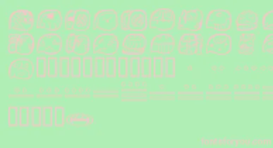 WuujItalic font – Pink Fonts On Green Background