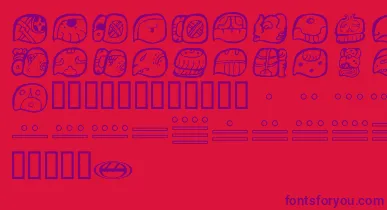 WuujItalic font – Purple Fonts On Red Background