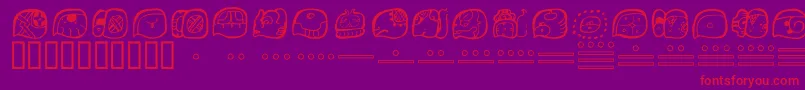 WuujItalic Font – Red Fonts on Purple Background