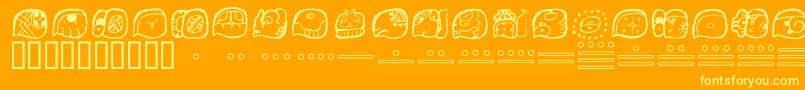 WuujItalic Font – Yellow Fonts on Orange Background