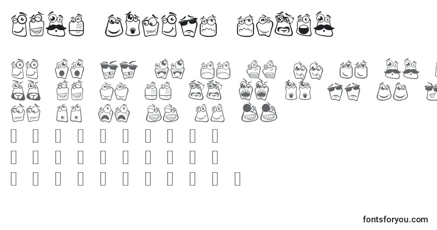 Schriftart Alin Square Emoji – Alphabet, Zahlen, spezielle Symbole