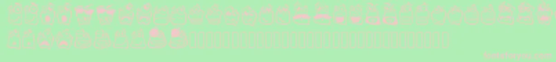 Alin Square Emoji Font – Pink Fonts on Green Background