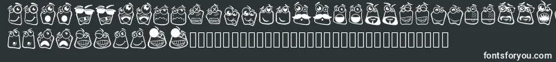Czcionka Alin Square Emoji – białe czcionki