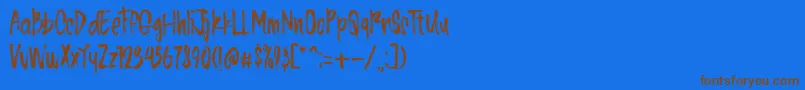 Шрифт ALINEA TYPEFACE – коричневые шрифты на синем фоне