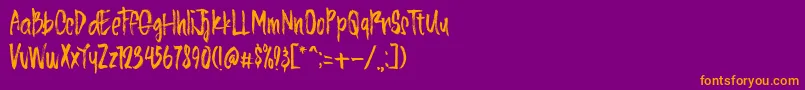 fuente ALINEA TYPEFACE – Fuentes Naranjas Sobre Fondo Morado
