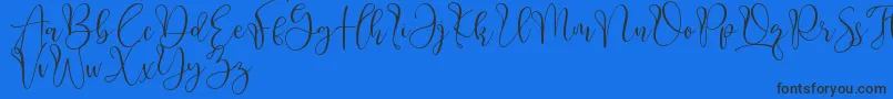 Aliquest-Schriftart – Schwarze Schriften auf blauem Hintergrund