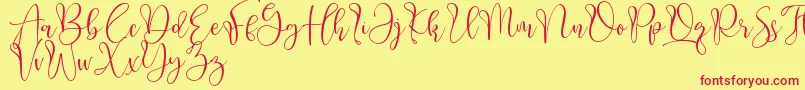 Aliquest Font – Red Fonts on Yellow Background