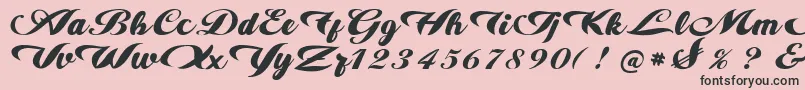 alire Font – Black Fonts on Pink Background