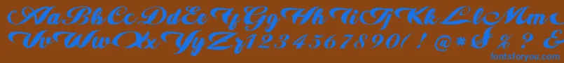 alire Font – Blue Fonts on Brown Background