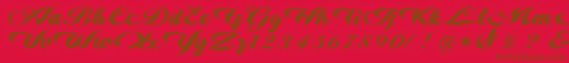 Police alire – polices brunes sur fond rouge