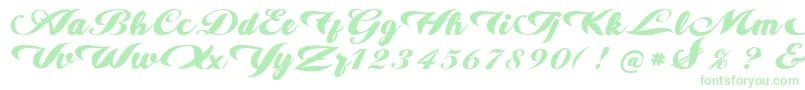 alire Font – Green Fonts on White Background