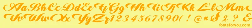 alire Font – Orange Fonts on Yellow Background