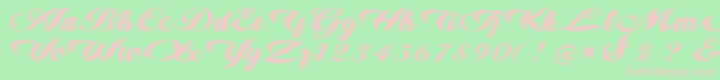 alire-Schriftart – Rosa Schriften auf grünem Hintergrund