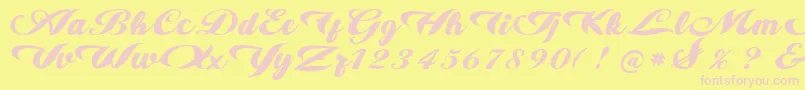 alire Font – Pink Fonts on Yellow Background