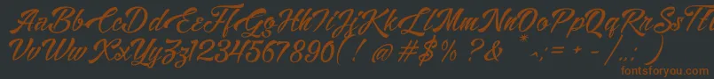 Alisandra Demo-fontti – ruskeat fontit mustalla taustalla