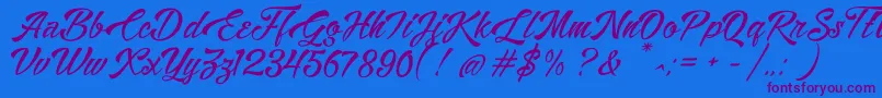 Alisandra Demo Font – Purple Fonts on Blue Background