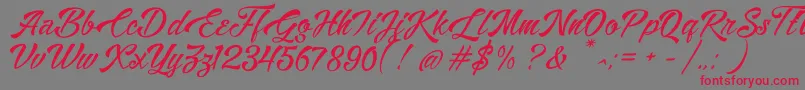 Alisandra Demo Font – Red Fonts on Gray Background