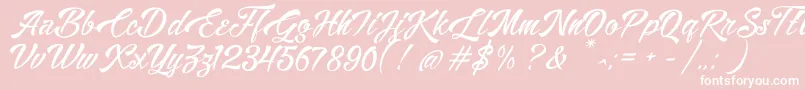 fuente Alisandra Demo – Fuentes Blancas Sobre Fondo Rosa