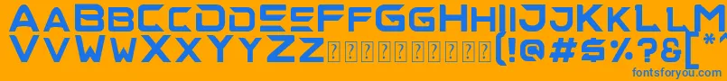 alise Font – Blue Fonts on Orange Background