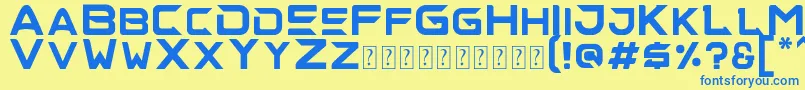 alise Font – Blue Fonts on Yellow Background