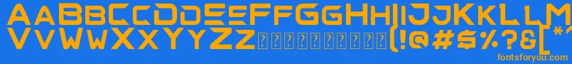 alise Font – Orange Fonts on Blue Background