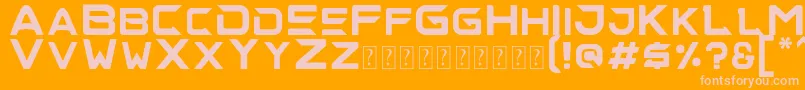 alise-fontti – vaaleanpunaiset fontit oranssilla taustalla