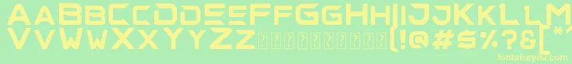 alise Font – Yellow Fonts on Green Background