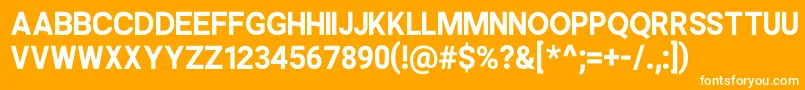 フォントALISEO NonCommercial – オレンジの背景に白い文字