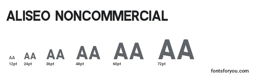 ALISEO NonCommercial Font Sizes