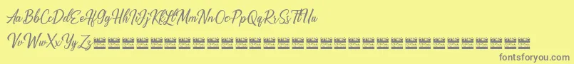 Weitere Informationen zur Alishader demo-Schriftart Alishader demo-Schriftart – Graue Schriften auf gelbem Hintergrund