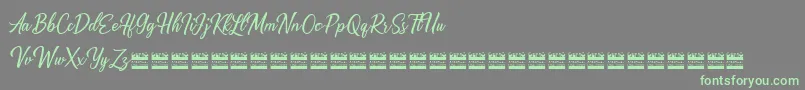 Alishader demo Font – Green Fonts on Gray Background