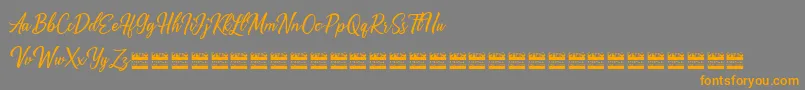 Alishader demo Font – Orange Fonts on Gray Background