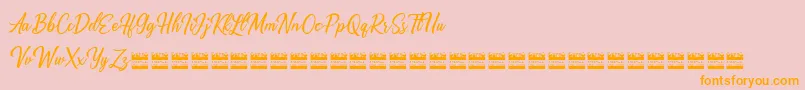 More about Alishader demo Font Alishader demo Font – Orange Fonts on Pink Background