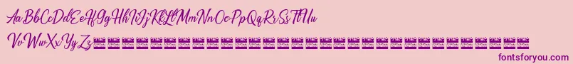 Alishader demo Font – Purple Fonts on Pink Background