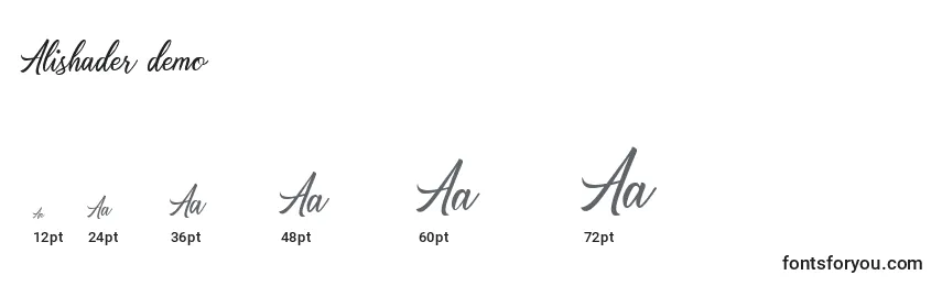 Alishader demo Font Sizes