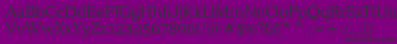 CooperLightBt Font – Black Fonts on Purple Background