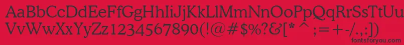 CooperLightBt Font – Black Fonts on Red Background