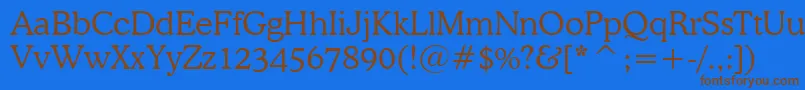 CooperLightBt Font – Brown Fonts on Blue Background