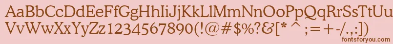 CooperLightBt Font – Brown Fonts on Pink Background